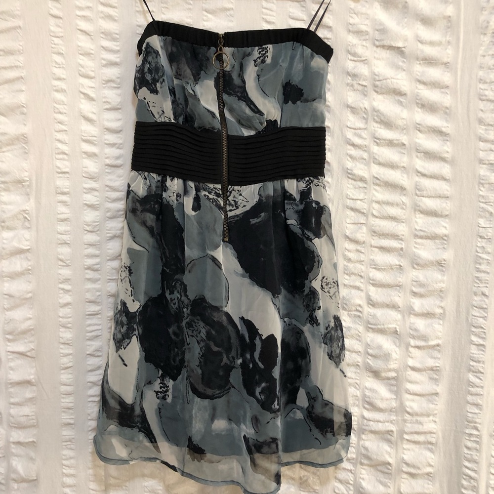 Johnny Martin Front Zip Strapless Dress